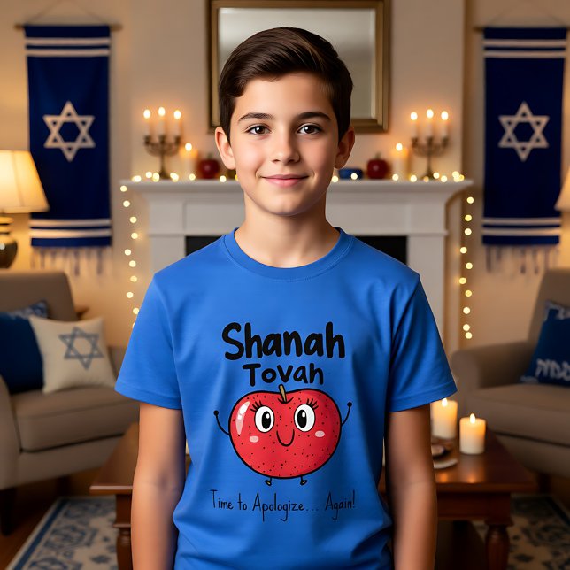 Camiseta 🍎 Engraçado Apologia Tee Apple com texto personal (🍎Funny Apology Apple Tee with custom text)