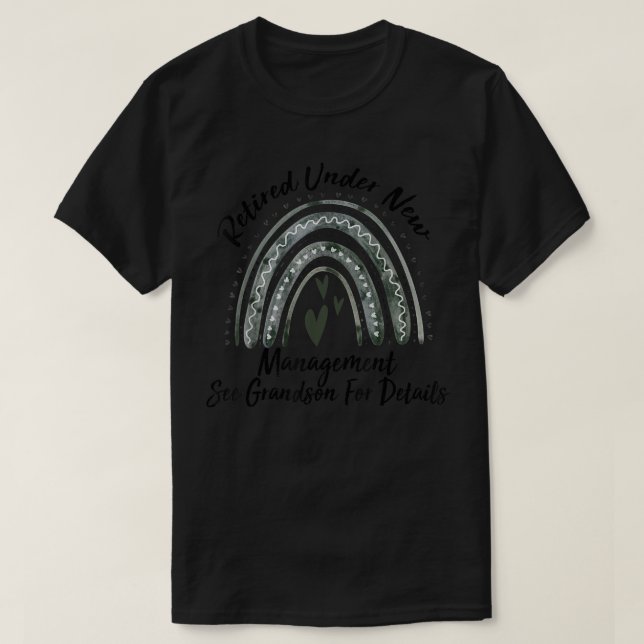 Camiseta Engraçado Aposentado Sob Nova Gestão (Frente do Design)