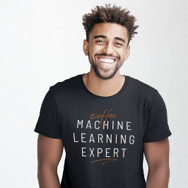 Camiseta Engraçado Aprendizado de Máquina de Café