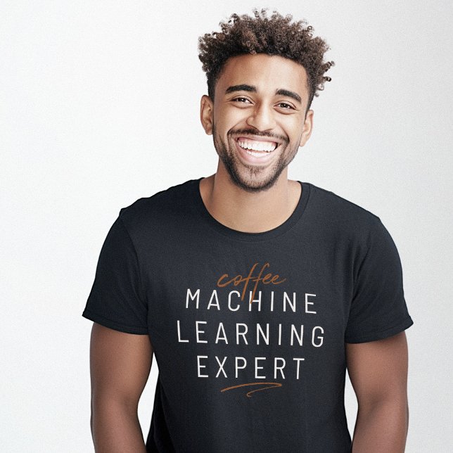 Camiseta Engraçado Aprendizado de Máquina de Café (Coffee Machine Learning Funny T-Shirt)