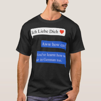 Camiseta Engraçado Aprendizado Ich Liebe Dich