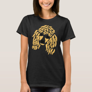 Camiseta Engraçado Apricot Poodle Face Abstrato Art