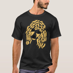 Camiseta Engraçado Apricot Poodle Face Abstrato Art
