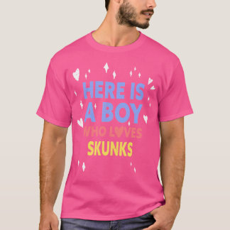Camiseta Engraçado Aqui Está Um Menino Que Adora Magras