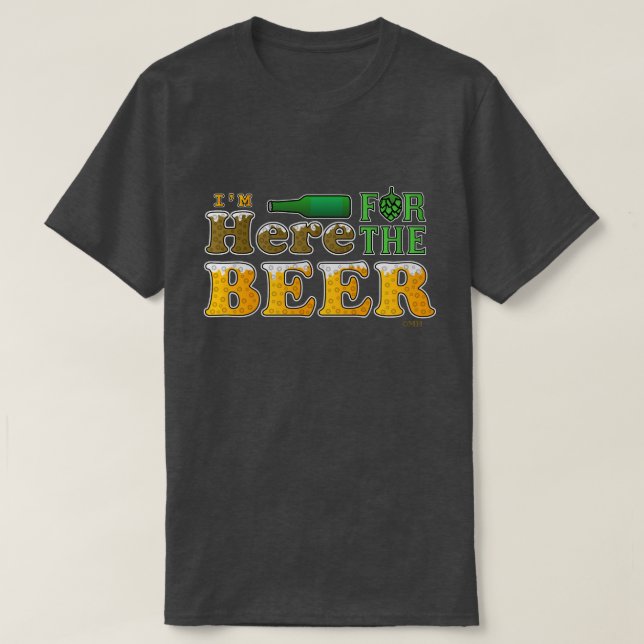 Camiseta Engraçado Aqui pela Cerveja (Frente do Design)