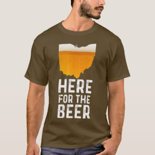 Camiseta Engraçado Aqui Pela Cerveja Artesanato De Ohio