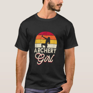 Camiseta Engraçado Archery Garota Caçadora Desportiva Tiro 