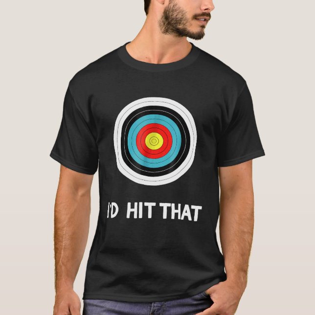 Camiseta Engraçado Archery Id Atingiu O Archer Gif (Frente)