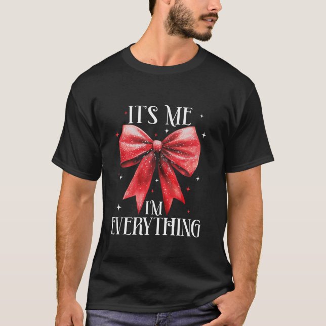 Camiseta Engraçado arco de Natal Coquette Sou eu (Frente)
