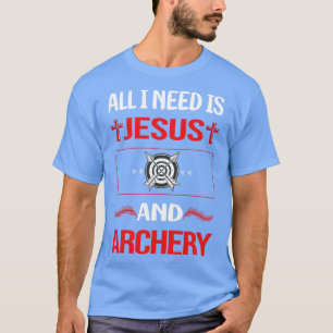 Camiseta Engraçado Arco de Setas Arqueiro de Jesus Archery