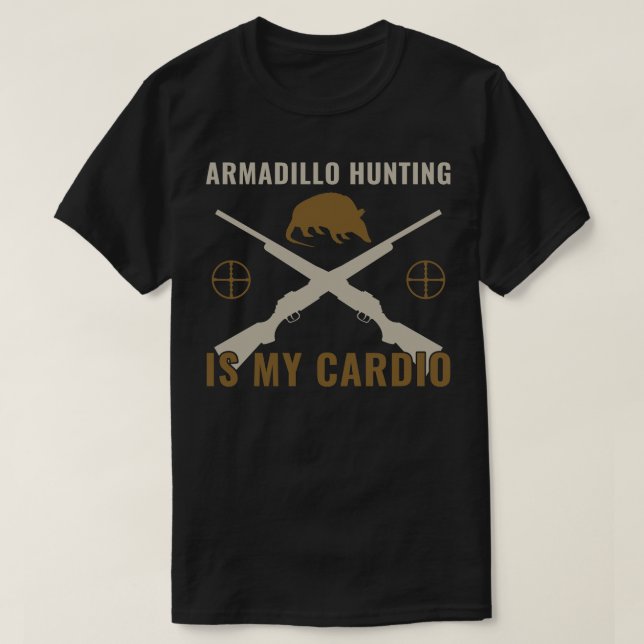 Camiseta Engraçado Armadillo Hunter Armadillo Hunter é meu  (Frente do Design)