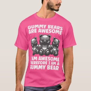 Camiseta Engraçado Arte De Urso Gummy Para Crianças Meninas