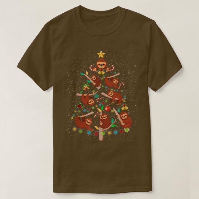 Camiseta Engraçado Árvore de Natal Pajama Feliz Lóthmas (Frente do Design)