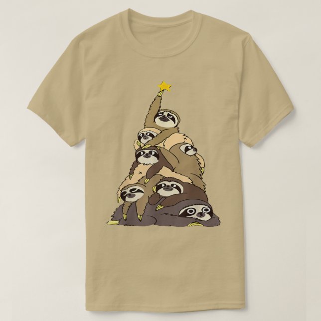 Camiseta Engraçado Árvore de Natal Pajama Feliz Lóthmas (Frente do Design)