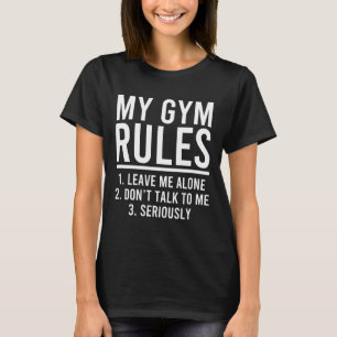 Camiseta Engraçado As Minhas Regras De Gym