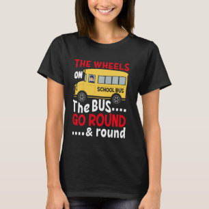 Camiseta Engraçado As RODAS No Ônibus Crianças