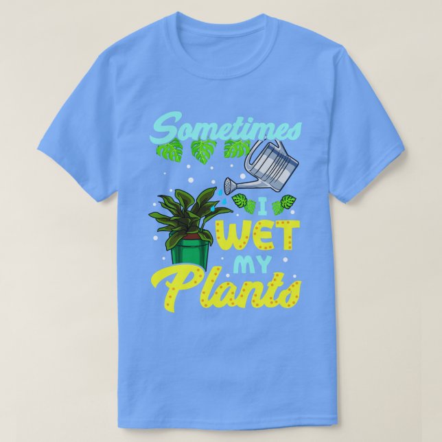 Camiseta Engraçado Às Vezes Eu Molhei As Minhas Plantas Jar (Frente do Design)