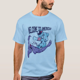 Camiseta Engraçado Astronauta da Força Espacial Americana P
