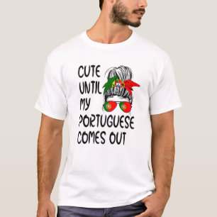 Camiseta Engraçado Até Que Meu Português Saia