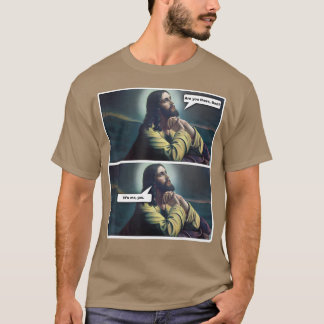 Camiseta Engraçado Ateísta Religioso Jesus Orando Presente