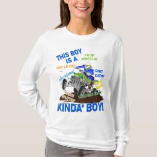 Camiseta Engraçado ATV Offroad Quad Biking Dizendo Garoto Q