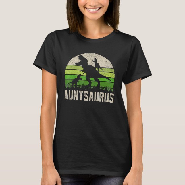 Camiseta Engraçado Auntsaurus T Rex Shirts, Dinossaur tia 2 (Frente)