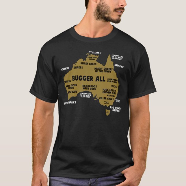Camiseta Engraçado australiano (Frente)