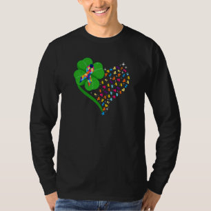 Camiseta Engraçado Autismo C Autismo Mãe Dia de São Patríci