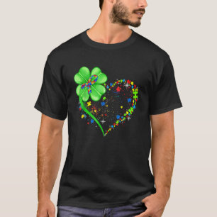 Camiseta Engraçado Autismo Dia de São Patrício de Consciênc