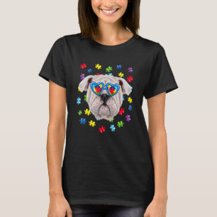 Camiseta Engraçado Autismo Inglês Cachorro Quebra-cabeça Óc