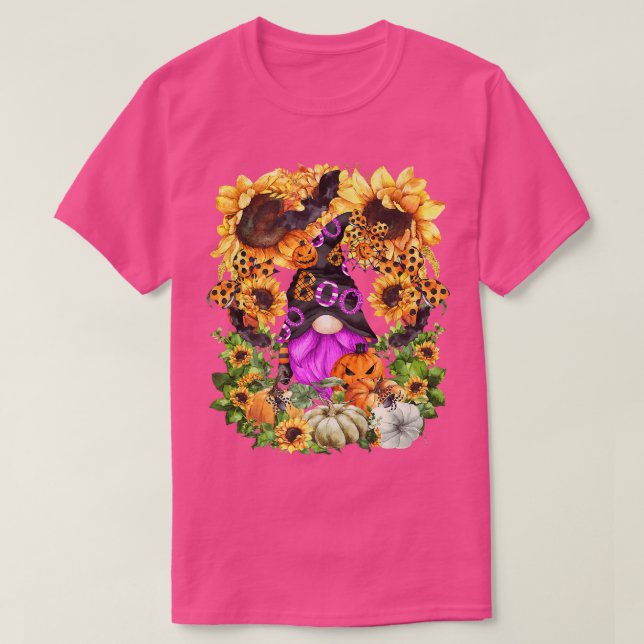 Camiseta Engraçado Autumn Gnomo Para Mulheres e Homens (Frente do Design)