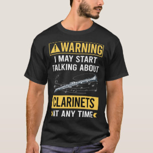 Camiseta Engraçado Aviso Clarinet