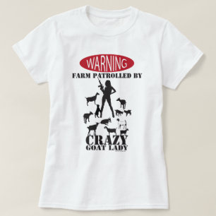 Camiseta ENGRAÇADO Aviso de Fazenda Patrocinada de Caprin