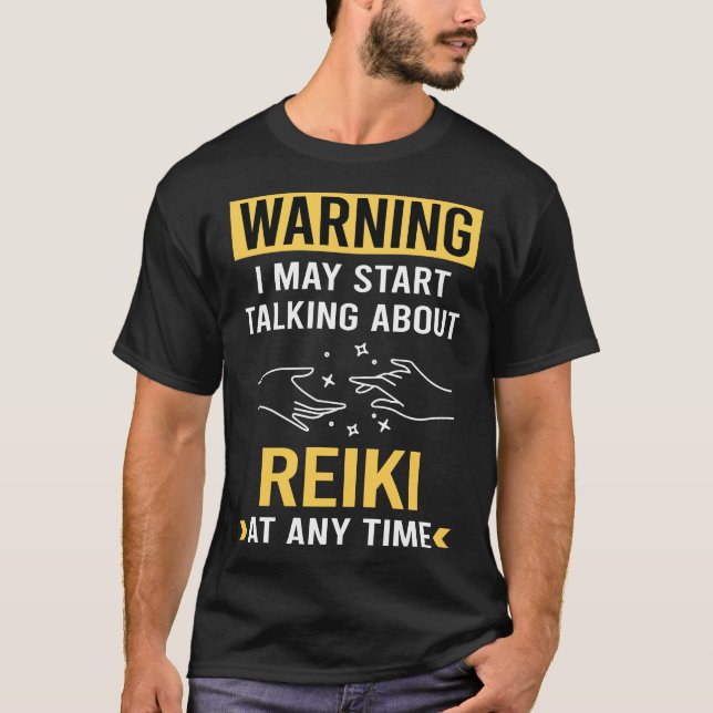 Camiseta Engraçado Aviso Reiki (Frente)