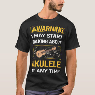Camiseta Engraçado Aviso Ukulele
