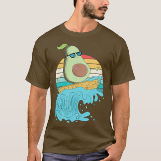 Camiseta Engraçado Avocado Engraçado Surfing Avocado Summer