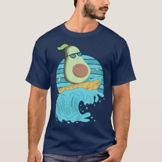 Camiseta Engraçado Avocado Engraçado Surfing Avocado Summer