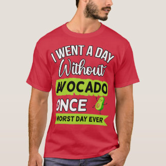 Camiseta Engraçado Avocado, Eu Fui Um Dia Sem