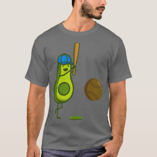Camiseta Engraçado Avocado jogando Baseball