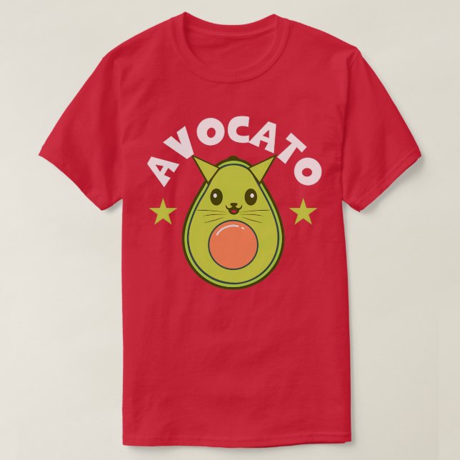 Camiseta Engraçado Avocado Lover Avocato Guacamole Cat Love (Frente do Design)