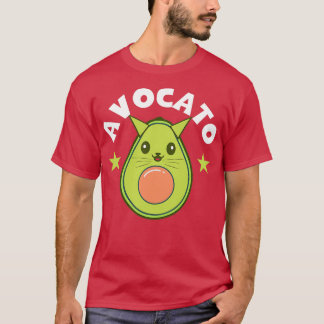 Camiseta Engraçado Avocado Lover Avocato Guacamole Cat Love