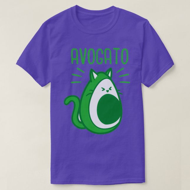 Camiseta Engraçado Avocado Lover Cat Clássica (Frente do Design)