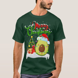 Camiseta Engraçado Avocado Lover Xmas Papais noeis de ilumi