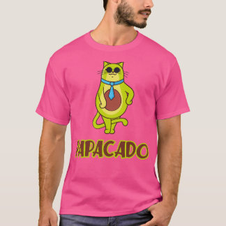 Camiseta Engraçado Avocado Papacado Pai Vegan Pai Clássico