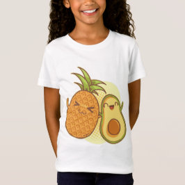 Camiseta Engraçado Avocado Pineapple Melhor Amigos BFF Kawa