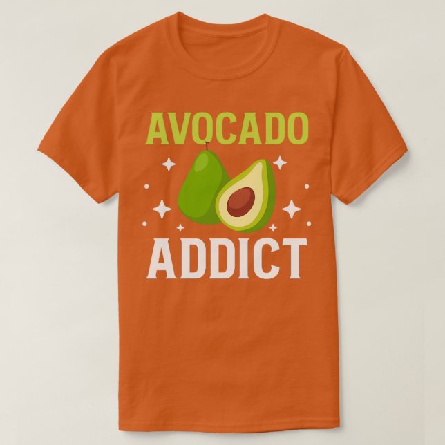 Camiseta Engraçado Avocado Viciado em Guacam (Frente do Design)