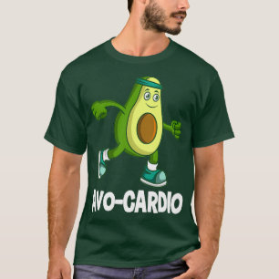 Camiseta Engraçado Avocardio Veggie Lover em Execução