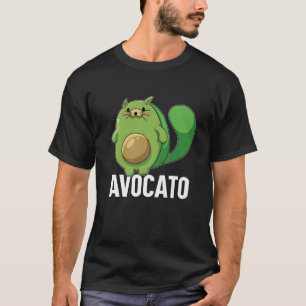 Camiseta Engraçado Avocato Vegan Cat Avocado Tee Avogato F