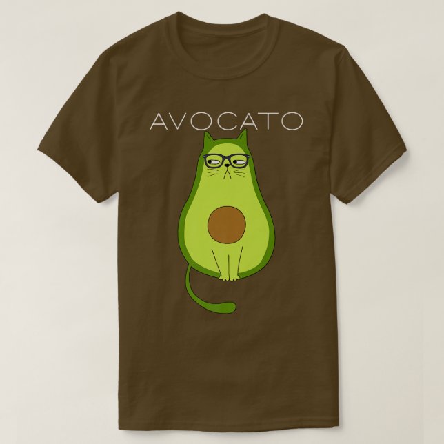 Camiseta Engraçado Avogato Gato Avocado Gato Dons do Lover  (Frente do Design)