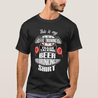 Camiseta Engraçado Ax Jogando Design De Bebendo